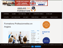 Tablet Screenshot of anglais-pro.com